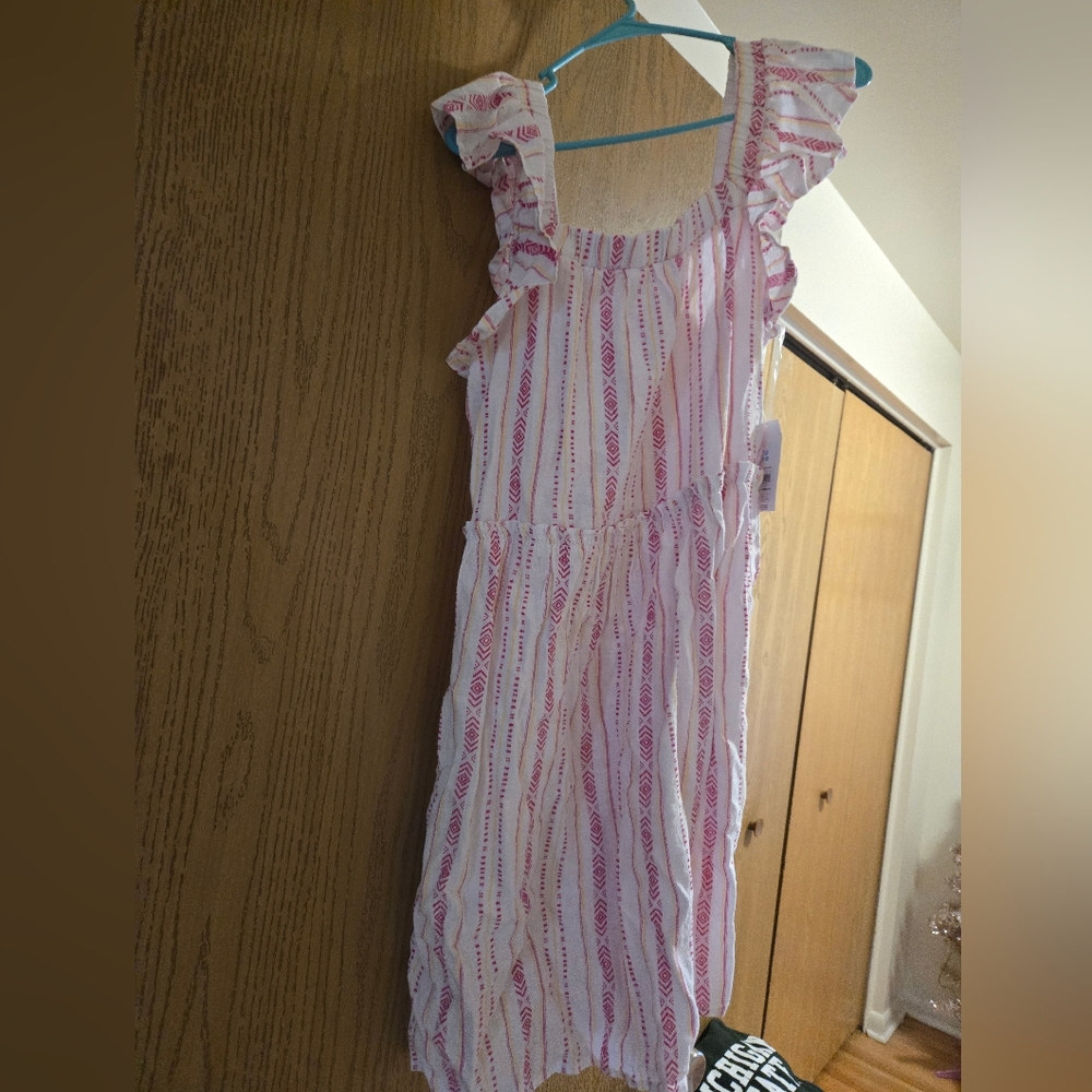 Time and Tru Pink and White Striped Dress